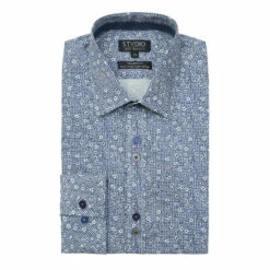 Jeff Banks Printed Check Floral Stvdio Shirt For Male