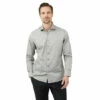 Jeff Banks Grey With Navy Dobby Shirt For Male