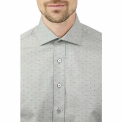 Jeff Banks Grey With Navy Dobby Shirt For Male -Jeff Banks Online Shop unnamed file 1492