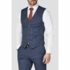 Jeff Banks Bold Check Super Slim Fit Brit Waistcoat For Male