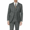 Jeff Banks Jaspe Check Wool Blend Regular Fit Suit Jacket For Male