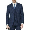 Jeff Banks Check Wool Blend Soho Suit Jacket For Male