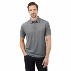 Jeff Banks Short Sleeve Pindot Polo For Male