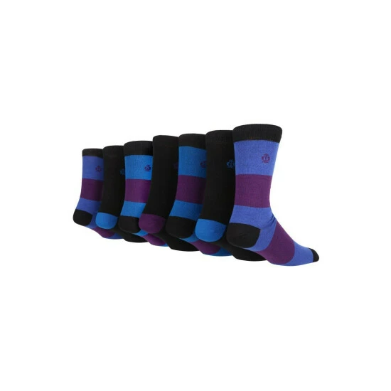Jeff Banks 7 Pair Pack Assorted Design Crew Socks For Male 1 Jeff Banks 7 Pair Pack Assorted Design Crew Socks For Male