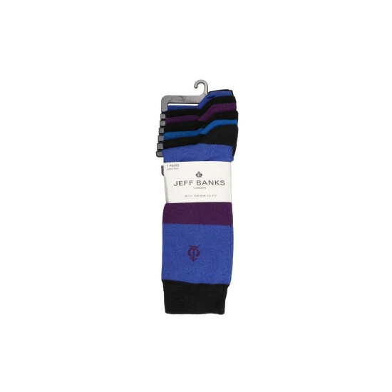 Jeff Banks 7 Pair Pack Assorted Design Crew Socks For Male 2 Jeff Banks 7 Pair Pack Assorted Design Crew Socks For Male - Image 2