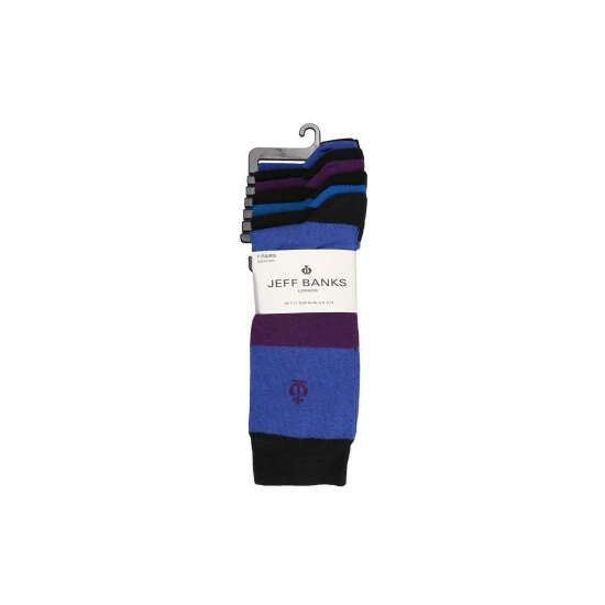 Jeff Banks 7 Pair Pack Assorted Design Crew Socks For Male 3 Jeff Banks 7 Pair Pack Assorted Design Crew Socks For Male - Image 3