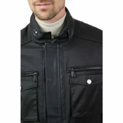 Jeff Banks PU Trim Biker Jacket For Male -Jeff Banks Online Shop unnamed file 541