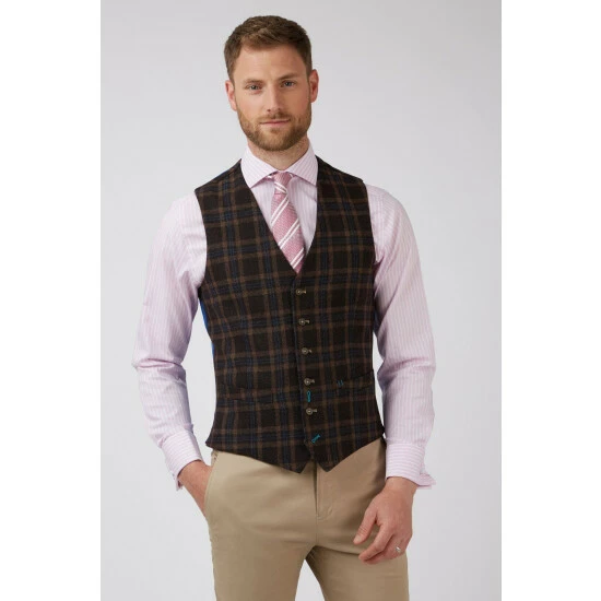 Jeff Banks Check Waistcoat For Male 1 Jeff Banks Check Waistcoat For Male