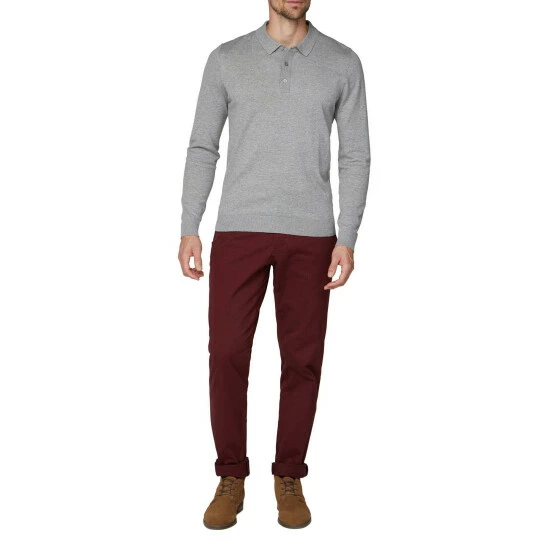 Jeff Banks Long Sleeve Pure Cotton Jersey Polo For Male 2 Jeff Banks Long Sleeve Pure Cotton Jersey Polo For Male - Image 2