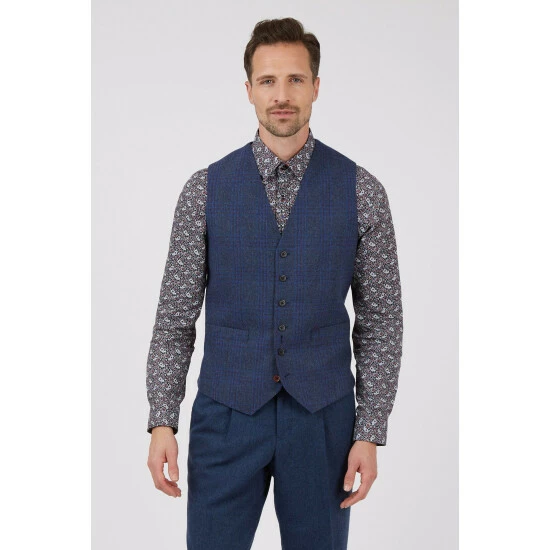 Jeff Banks Check Waistcoat For Male 3 Jeff Banks Check Waistcoat For Male - Image 3
