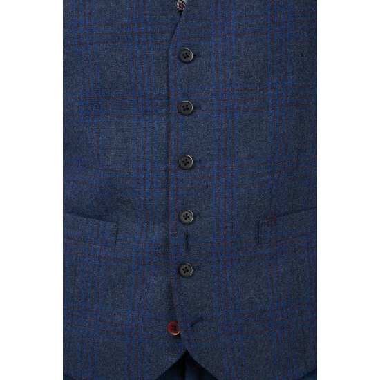 Jeff Banks Check Waistcoat For Male 4 Jeff Banks Check Waistcoat For Male - Image 4