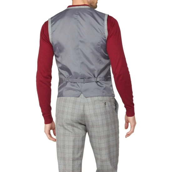 Jeff Banks Check Brit Waistcoat For Male 2 Jeff Banks Check Brit Waistcoat For Male - Image 2