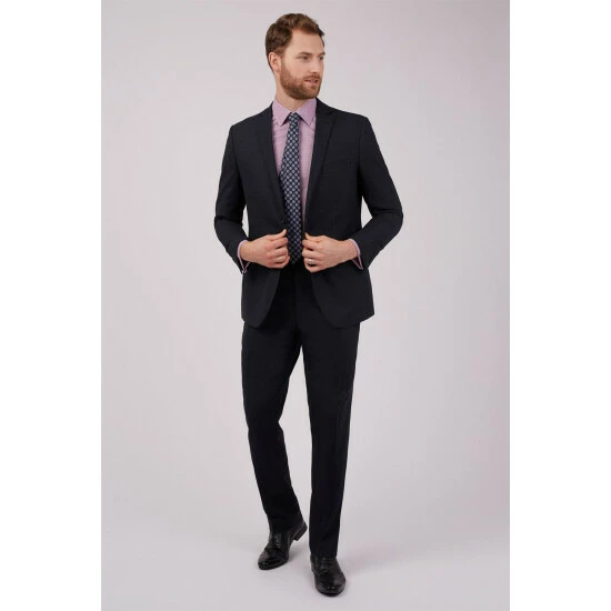 Jeff Banks Birdseye Tailored Fit Performance Suit Jacket For Male 2 Jeff Banks Birdseye Tailored Fit Performance Suit Jacket For Male - Image 2