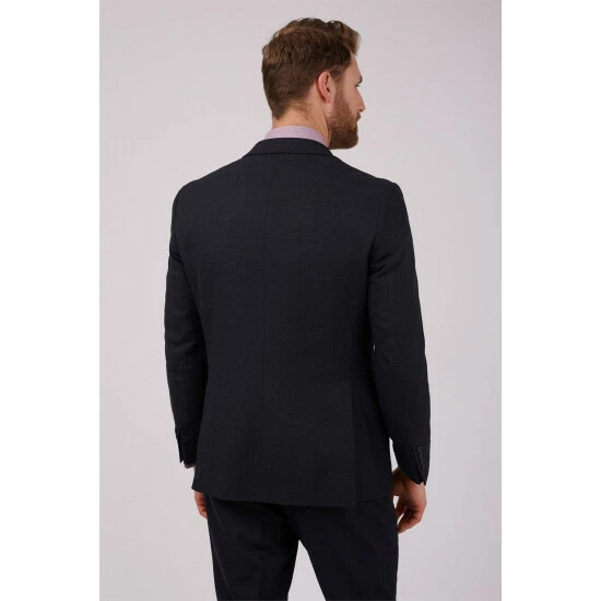 Jeff Banks Birdseye Tailored Fit Performance Suit Jacket For Male 3 Jeff Banks Birdseye Tailored Fit Performance Suit Jacket For Male - Image 3