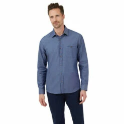 Jeff Banks Chambray Casual Shirt For Male
